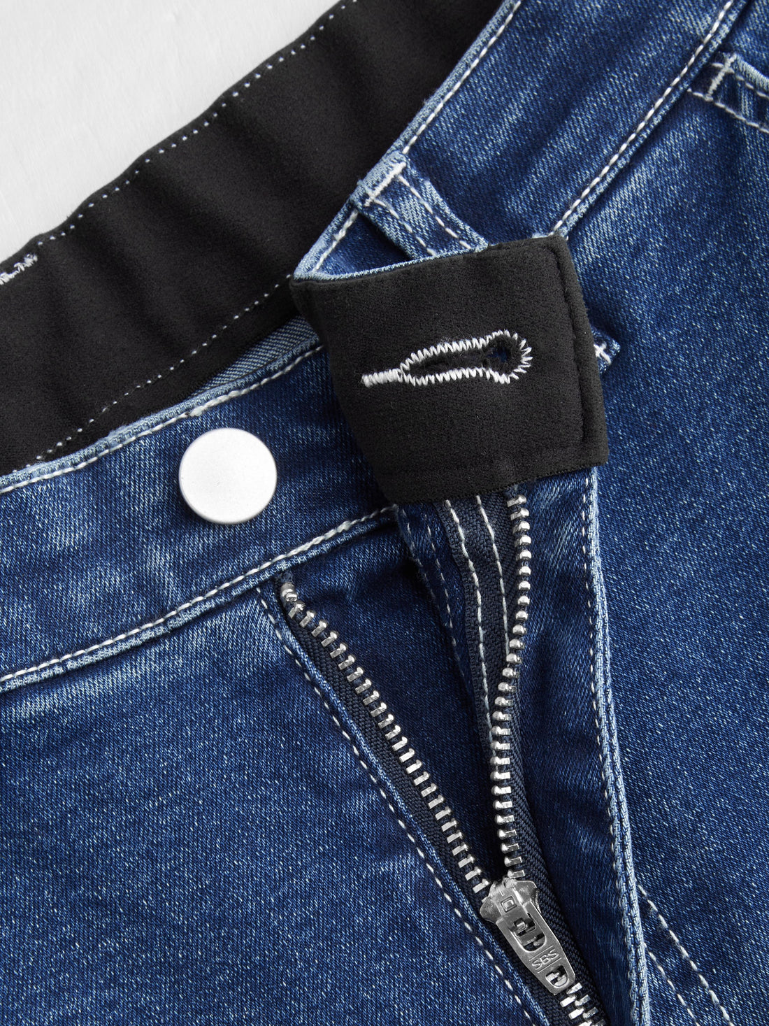 Denim High Waist Wide Leg Pocket Jeans