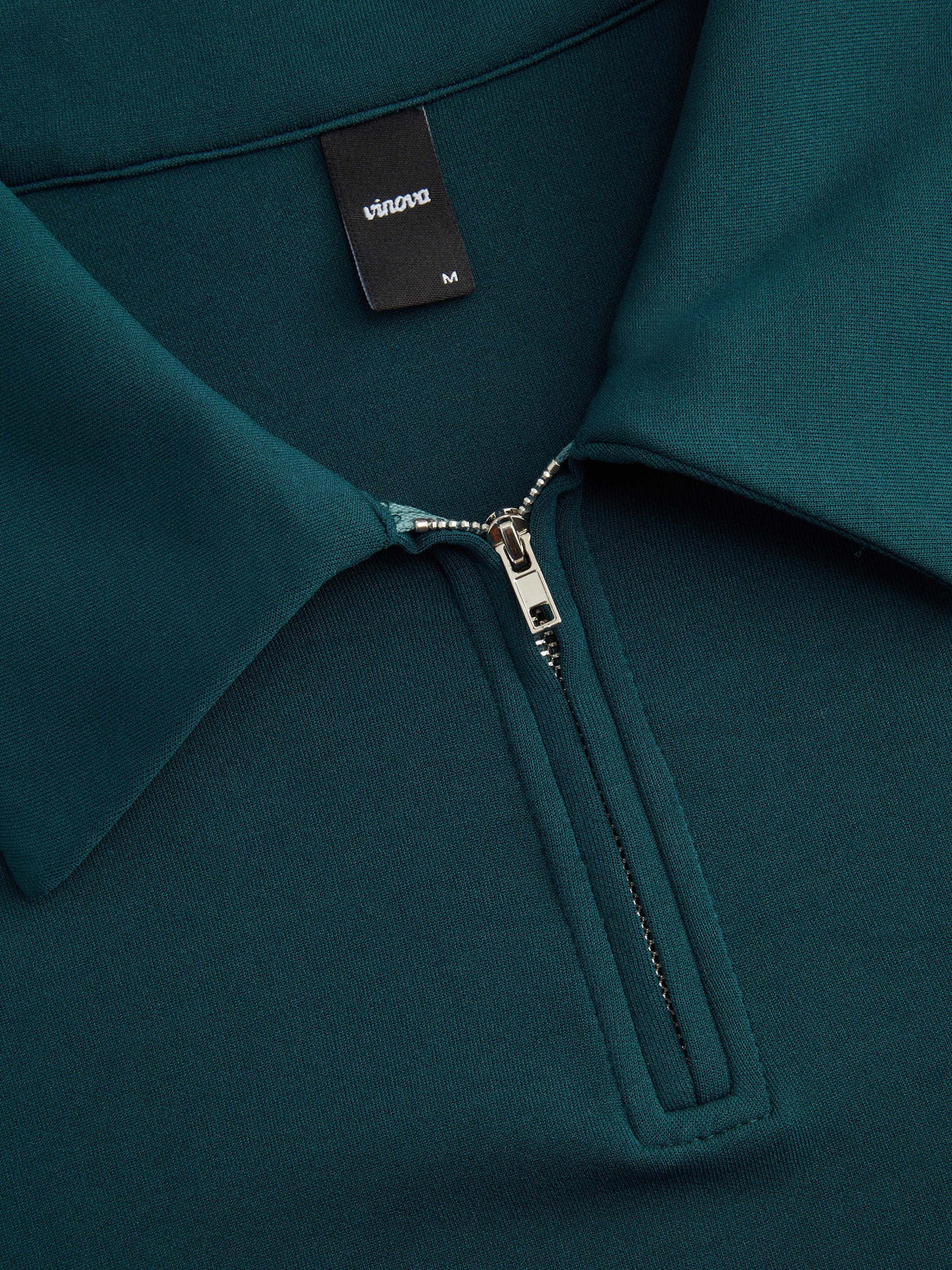 Collar Zip-up Solid Sweatshirt