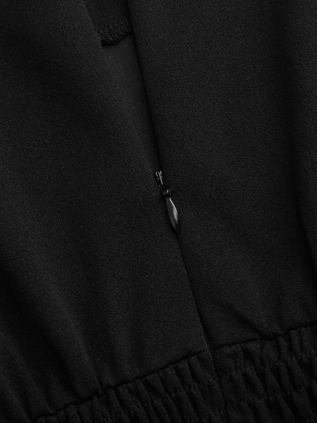 High-stretch Solid Cap Sleeves V-neck Jumpsuits