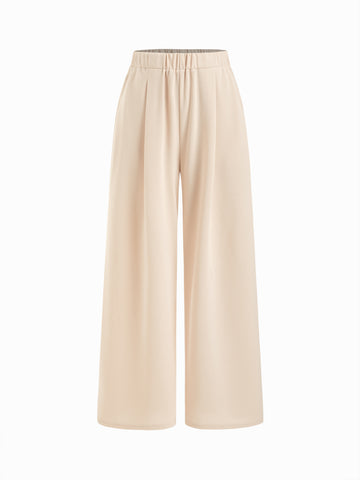 Elastic Waist Wide Leg Casual Sweatpants