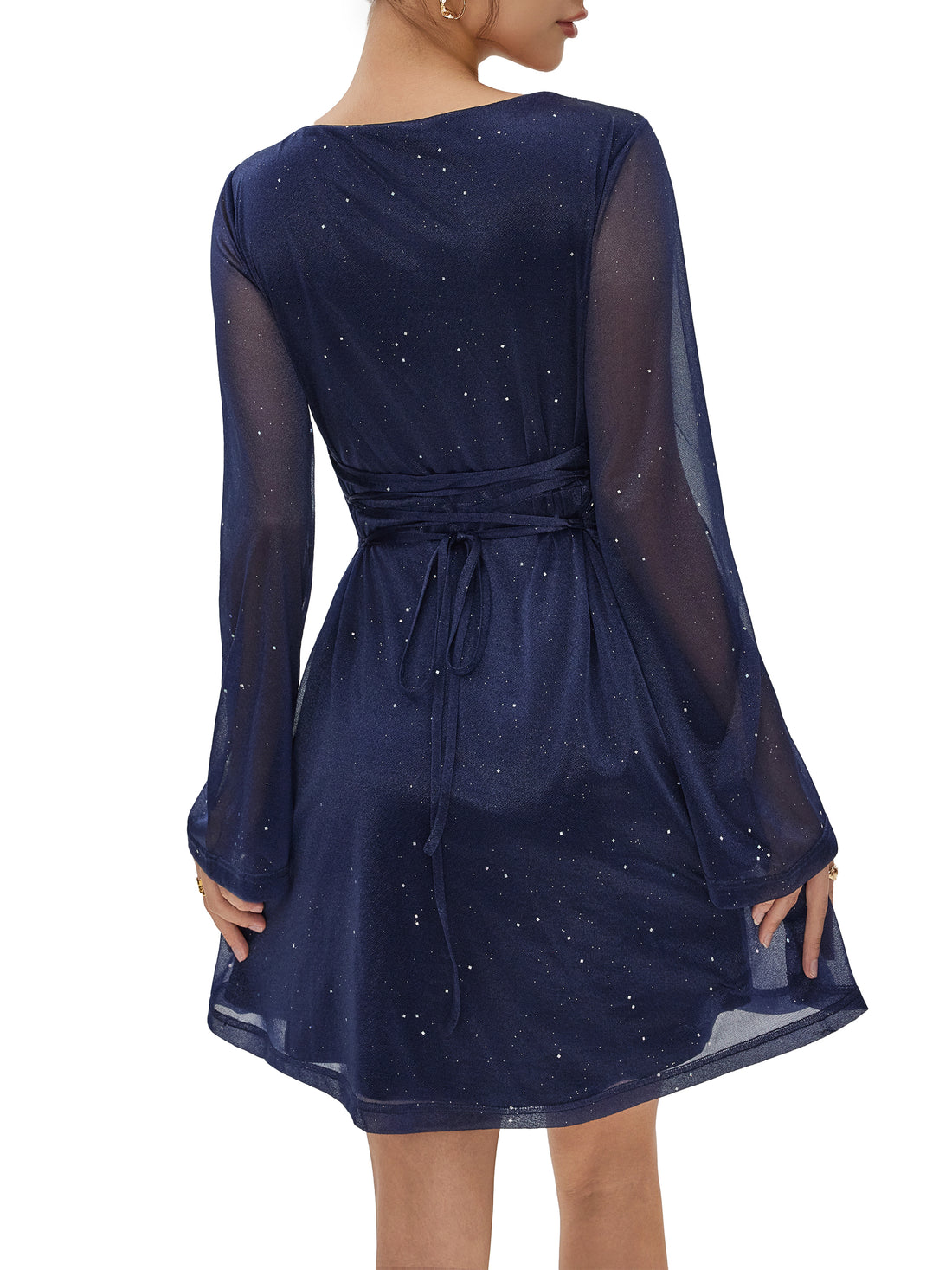 Floral Print Mesh Mini Stretchy Party Dress