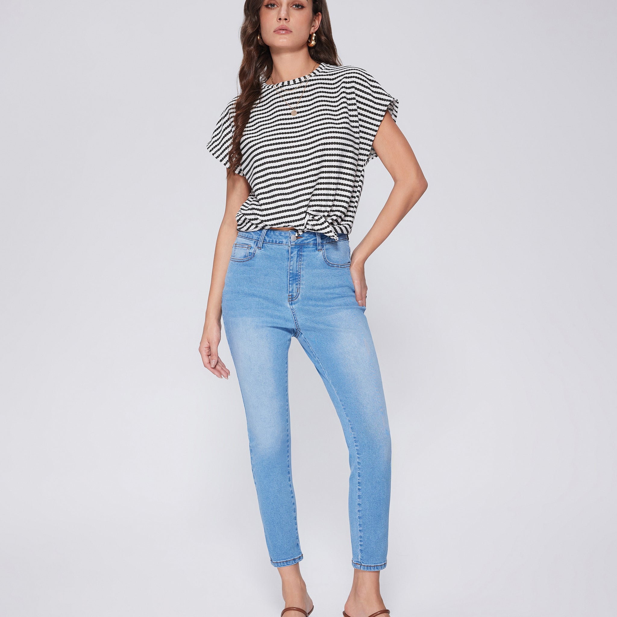 High-rise skinny jeans