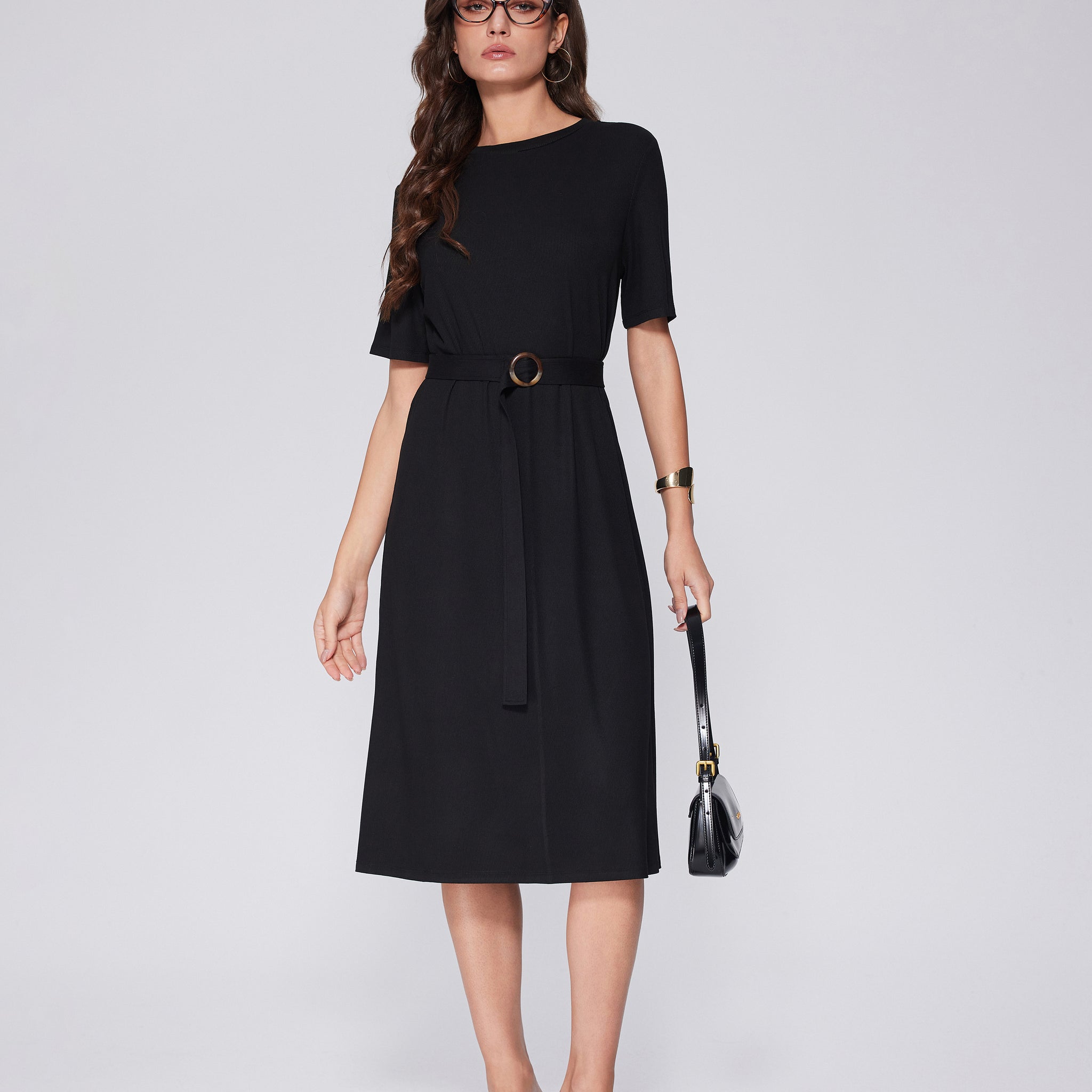 Belted Midi Dress