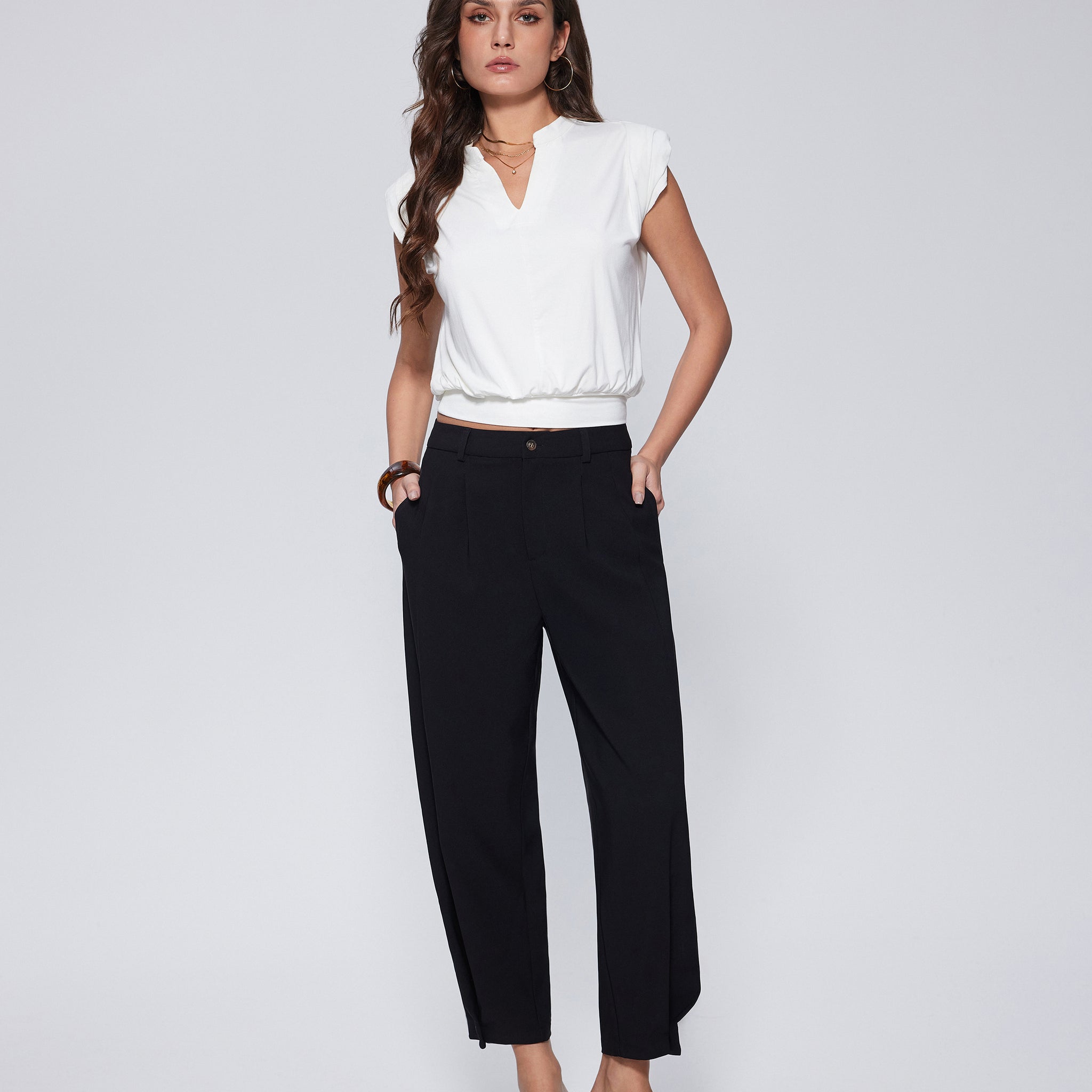 Pleated Front Trousers