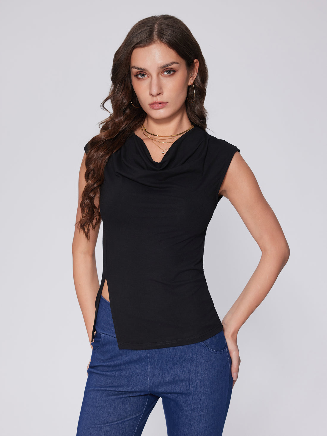 Chic Cowl Neck Top