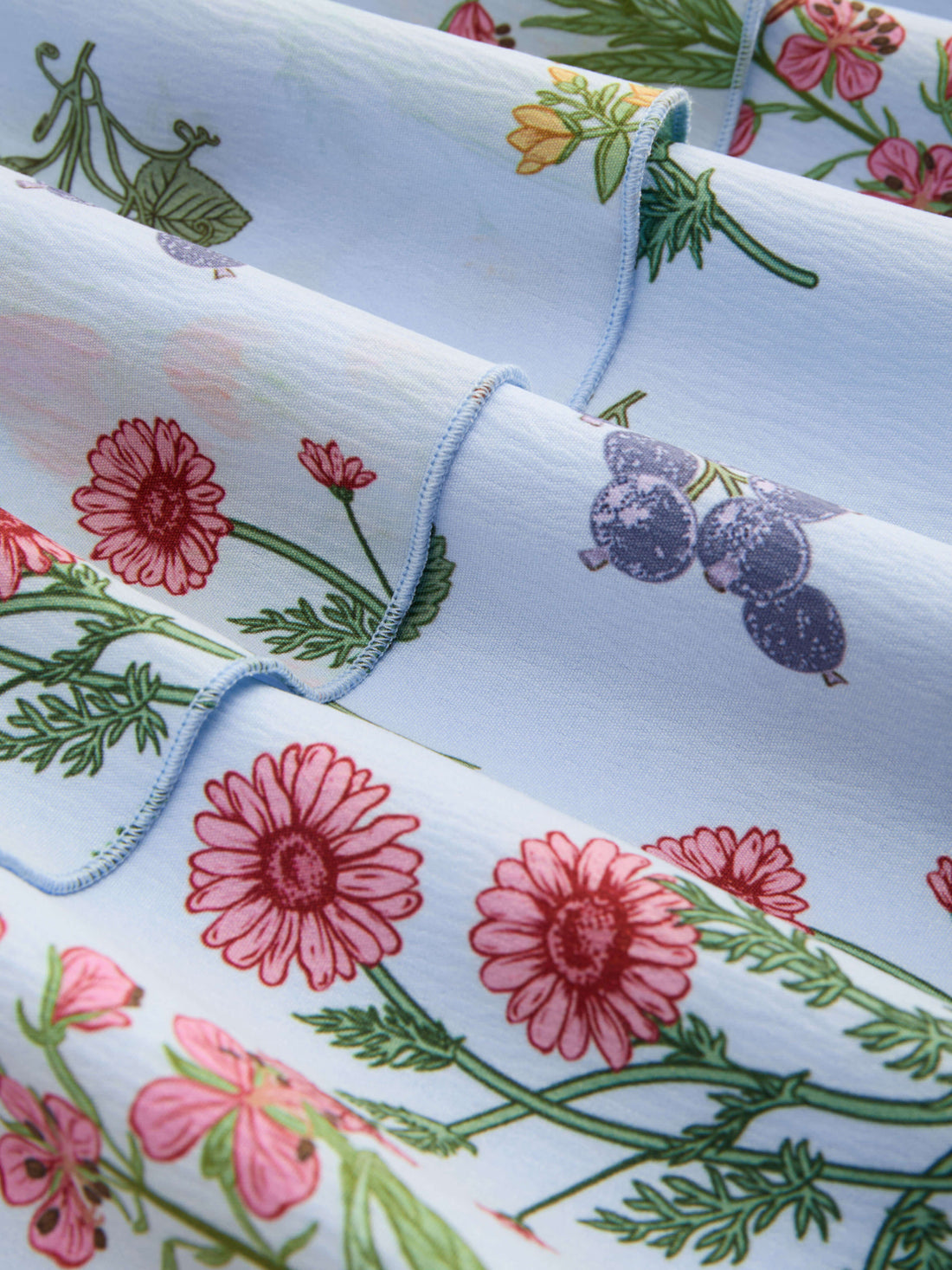 Woven Floral & Fruit Ruffle Hem Knotted Layered Mini Dress