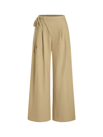 Women's Wide Leg Palazzo Pants High Waist Casual Trousers