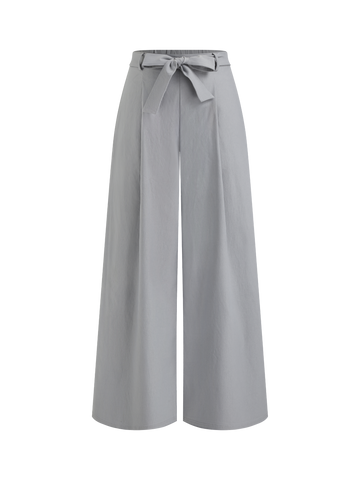 Women's Wide Leg Palazzo Pants Casual High Waist Trousers with Tie Belt